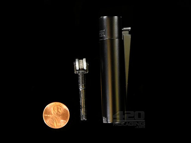 Matte Black Metal Clipper Lighters 12/Box - 3