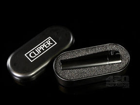 Matte Black Metal Clipper Lighters 12/Box - 4