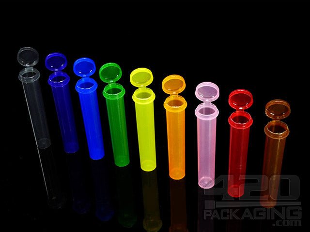 98mm Transparent Mix Plastic J-Tubes (VL13H) 1000/Box - 3