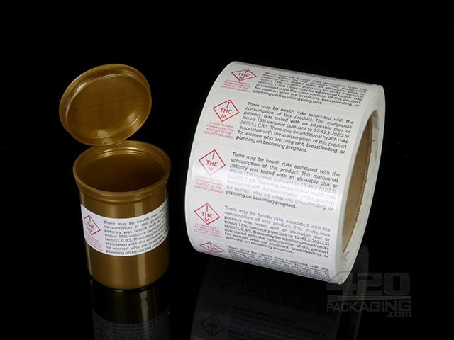 Colorado Red Medical Compliant Labels Medium Size 1000/Roll - 3