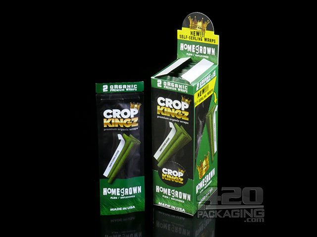 Crop Kingz Homegrown Unflavored Self Sealing Hemp Wraps 15/Box - 1