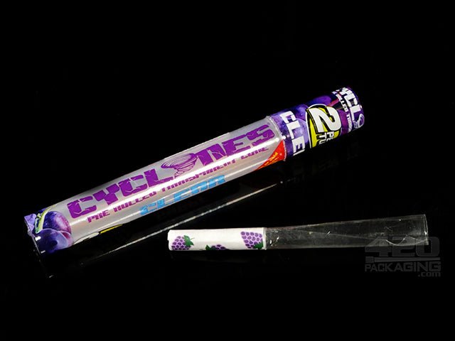 Cyclones Clear Grape Flavored Cones 24/Box - 3