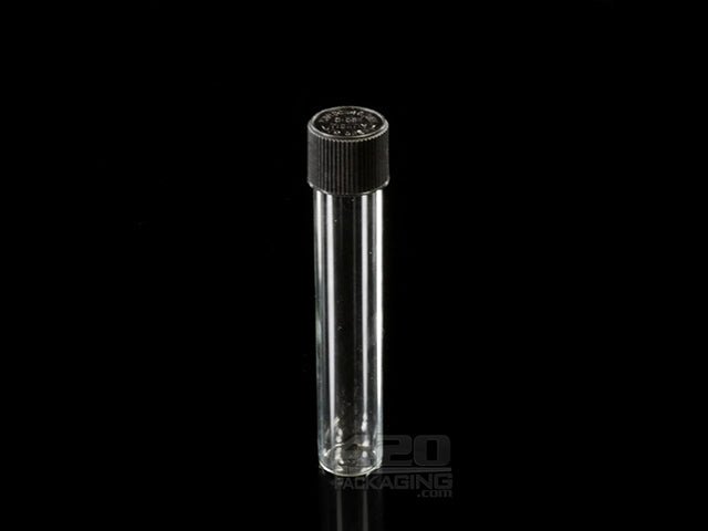 109mm Glass Vial With Child Resistant Screw Top Lid 240/Box CR Lid- Black - 1