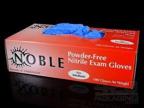 Powder Free Nitrile Blue Exam Gloves 100-Pack Small - 3