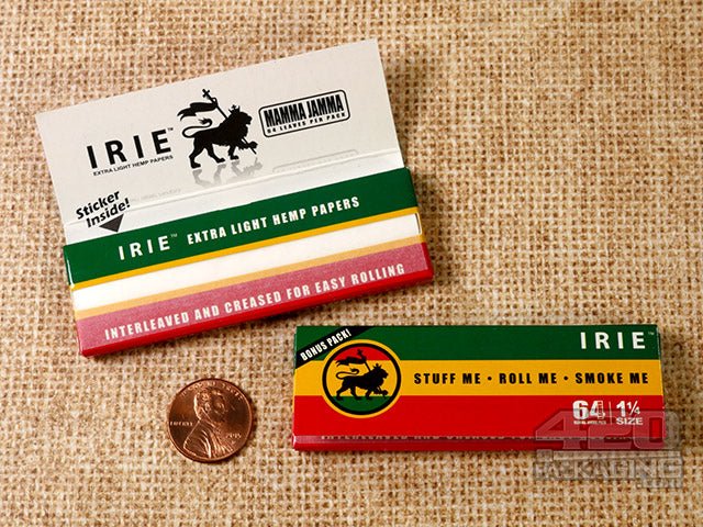 Irie 1 1-4 Size Hemp Rolling Papers 24/Box - 3