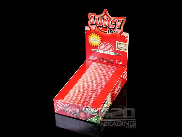 Juicy Jay's 1 1-4 Size Strawberry Flavored Hemp Rolling Papers - 1