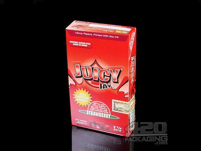 Juicy Jay's 1 1-4 Size Strawberry Flavored Hemp Rolling Papers - 2