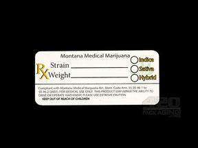 Montana Medical RX Labels 1000/Roll - 1