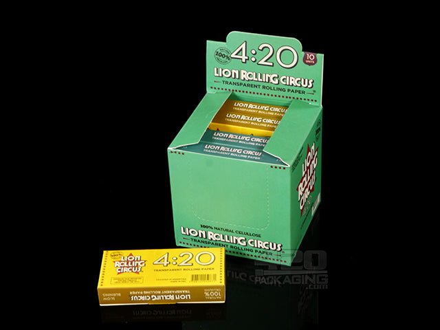 Lion Rolling Circus Transparent 1 1-4 Size Rolling Papers 10/Box - 1