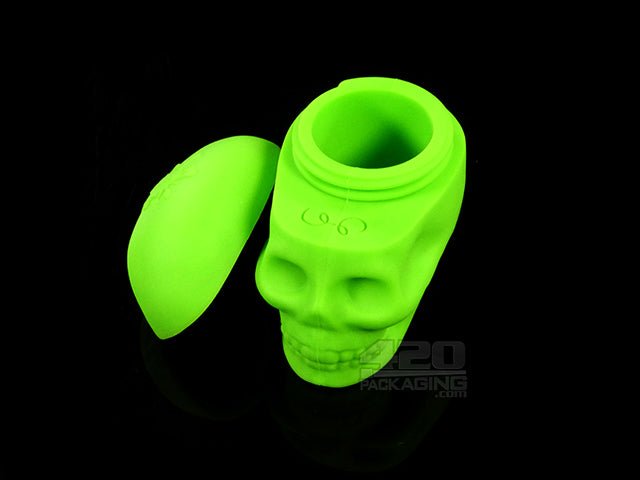 NoGoo® Silicone Non Stick Skull Container Green - 3
