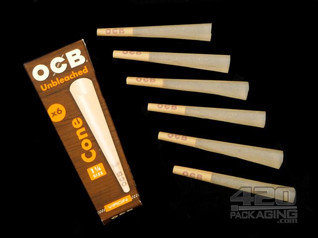 OCB 1 1-4 Size Pre Rolled Paper Cones Display Case - 3