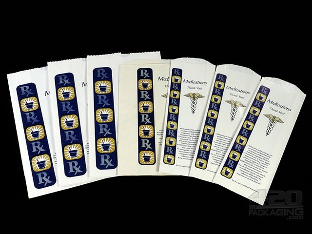 Paper Medication Exit Bags - Mixed Sizes With Security Labels 1000/Box - 3