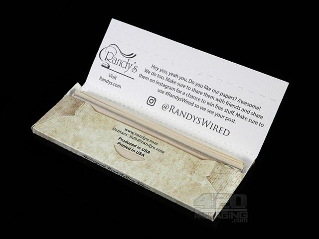 Randy's Natural Organic Hemp King Size Rolling Papers 25/Box - 4