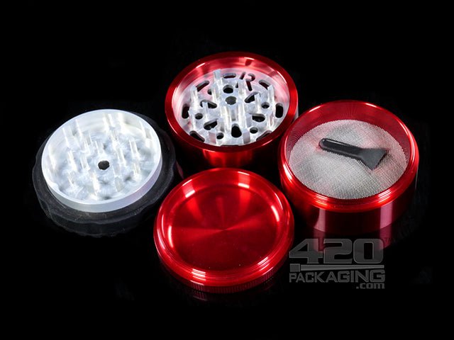 RAW 4-Piece Life Grinder Aluminum Grinder Red - 3