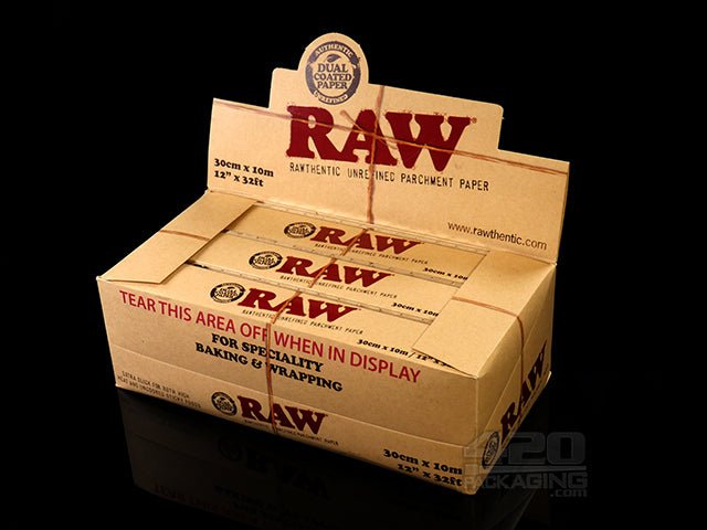 RAW 12 Inch Wide Parchment Paper Rolls 6/Box