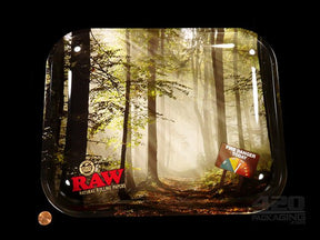 RAW Forest Design Large Metal Rolling Tray 1/Box - 2