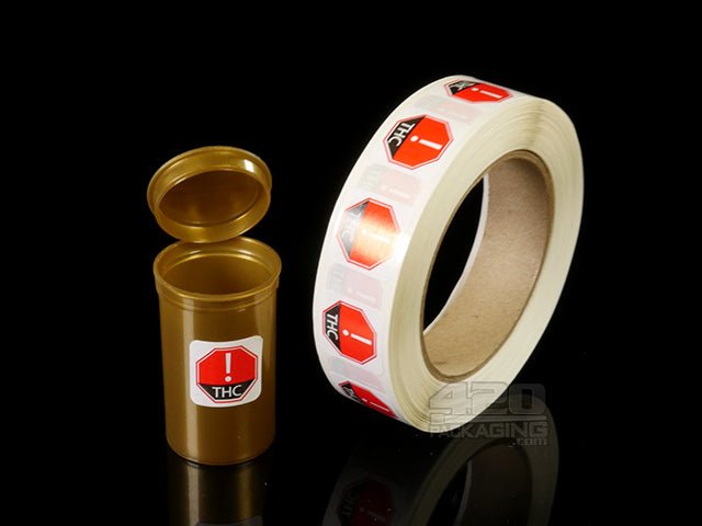 California THC Symbol Labels 1000/Roll - 3