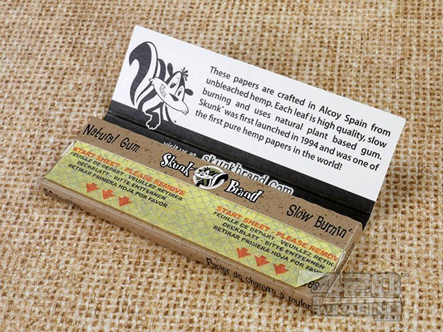 Skunk Brand 1 1-4 Size Hemp Rolling Papers 25/Box - 4