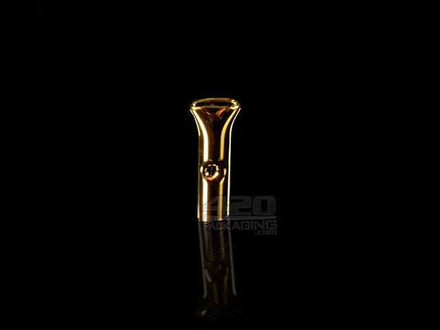 Toker Tips Reusable Flat Glass Gold Tips 1/Box - 3