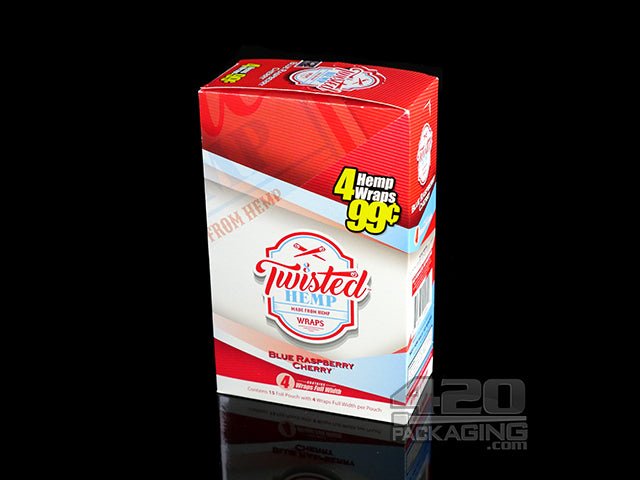Twisted Blue Raspberry Cherry Flavored Hemp Wraps 15/Box - 2