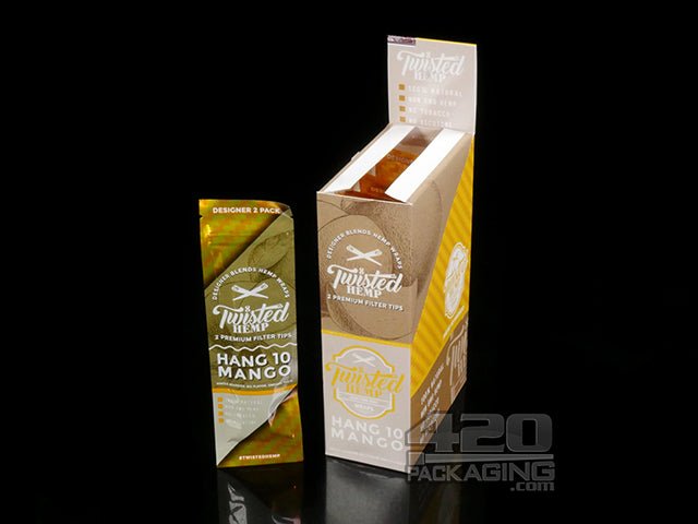 Twisted Hemp Hang 10 Mango Flavored Organic Hemp Wraps 15/Box - 1