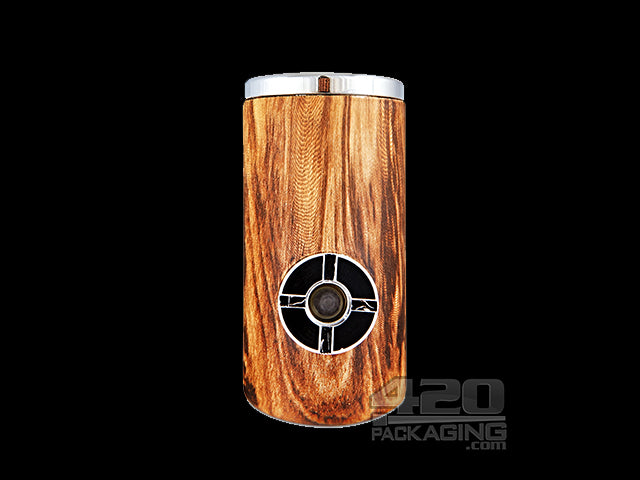 "Old Man's Pipe" Shaped Heavy Vertical Vape Cartridge Battery - Oak Wood - 4
