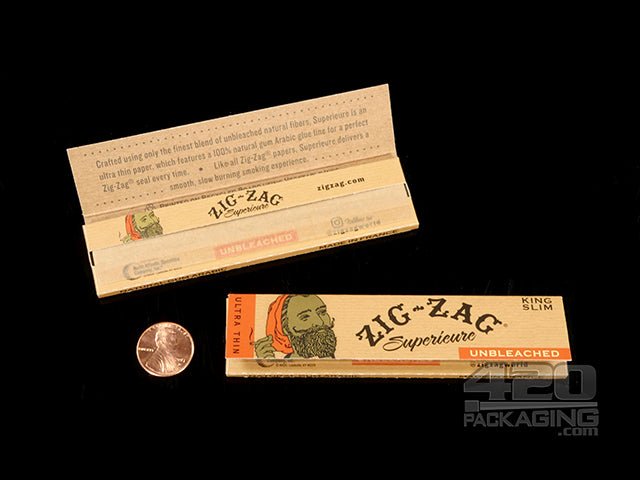 Zig Zag Supreme King Slim Unbleached Rolling Papers 24/Box - 3