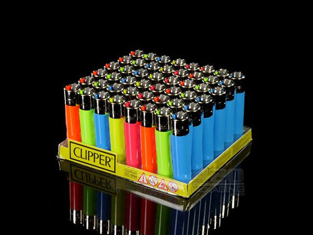 Mini Clipper Lighter Neon Colors 48-Pack - 3