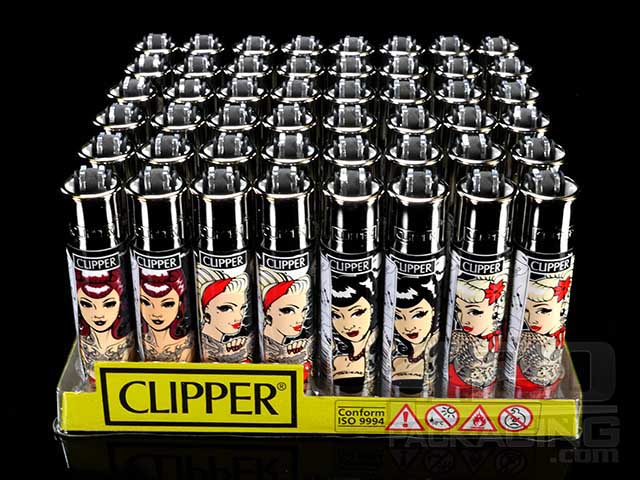Clipper Lighter Rockabilly Pin Up Design 48/Box - 3