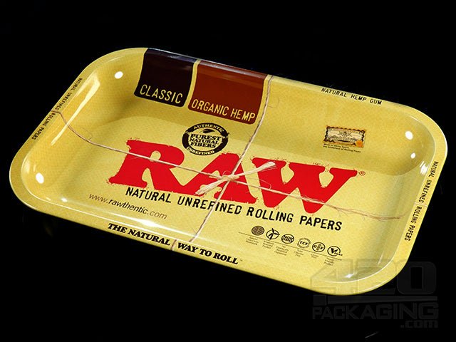 RAW Small Metal Rolling Tray (3 Designs) 1-Tray Original RAW - 1