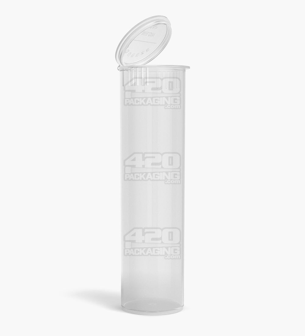 Child Resistant | King Size Pop Top Wide Plastic Pre-Roll Tubes | 116mm - Clear - 250 Count