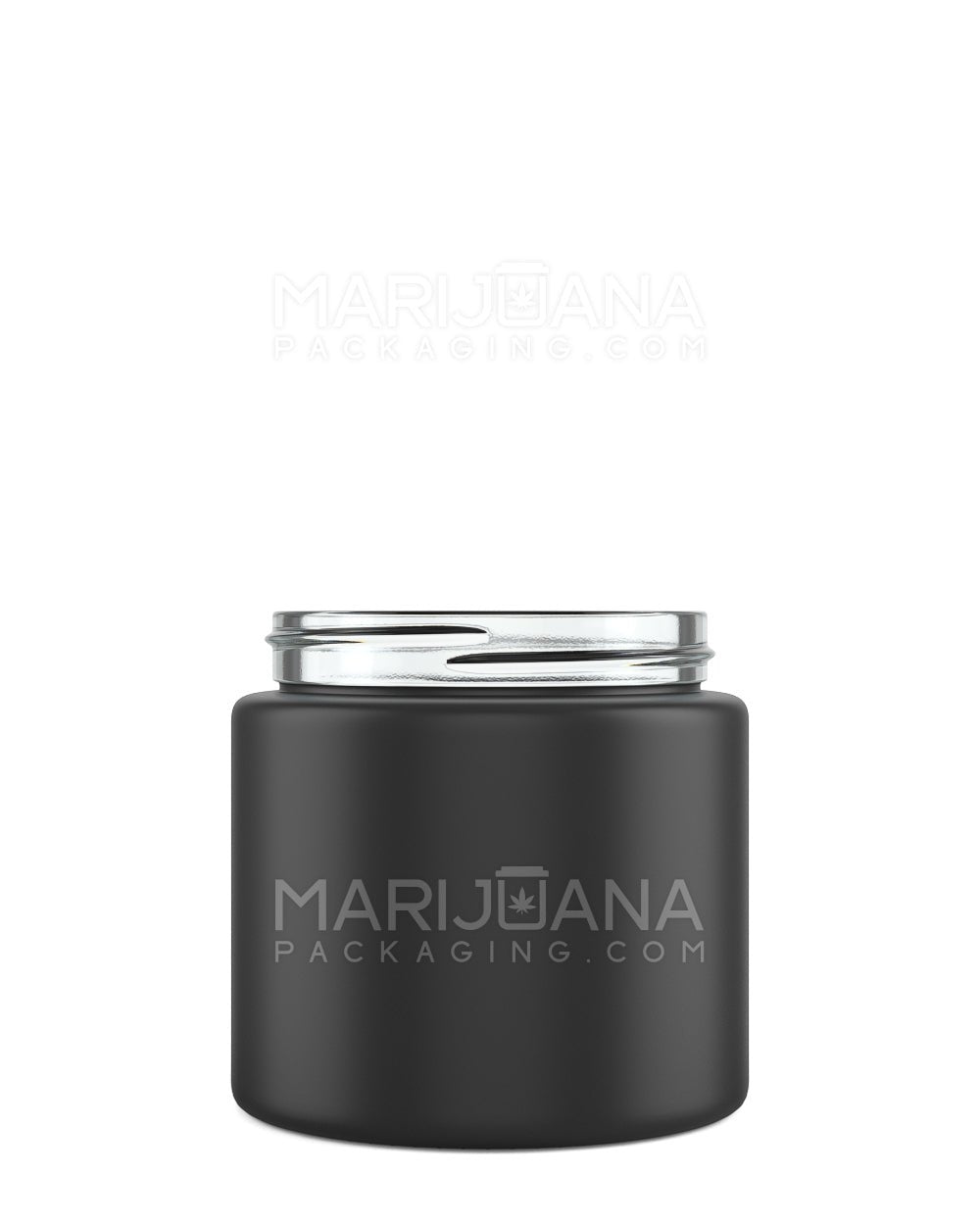 POLLEN GEAR Kolossus Straight Sided Matte Black Glass Jars | 66mm - 6oz | Sample