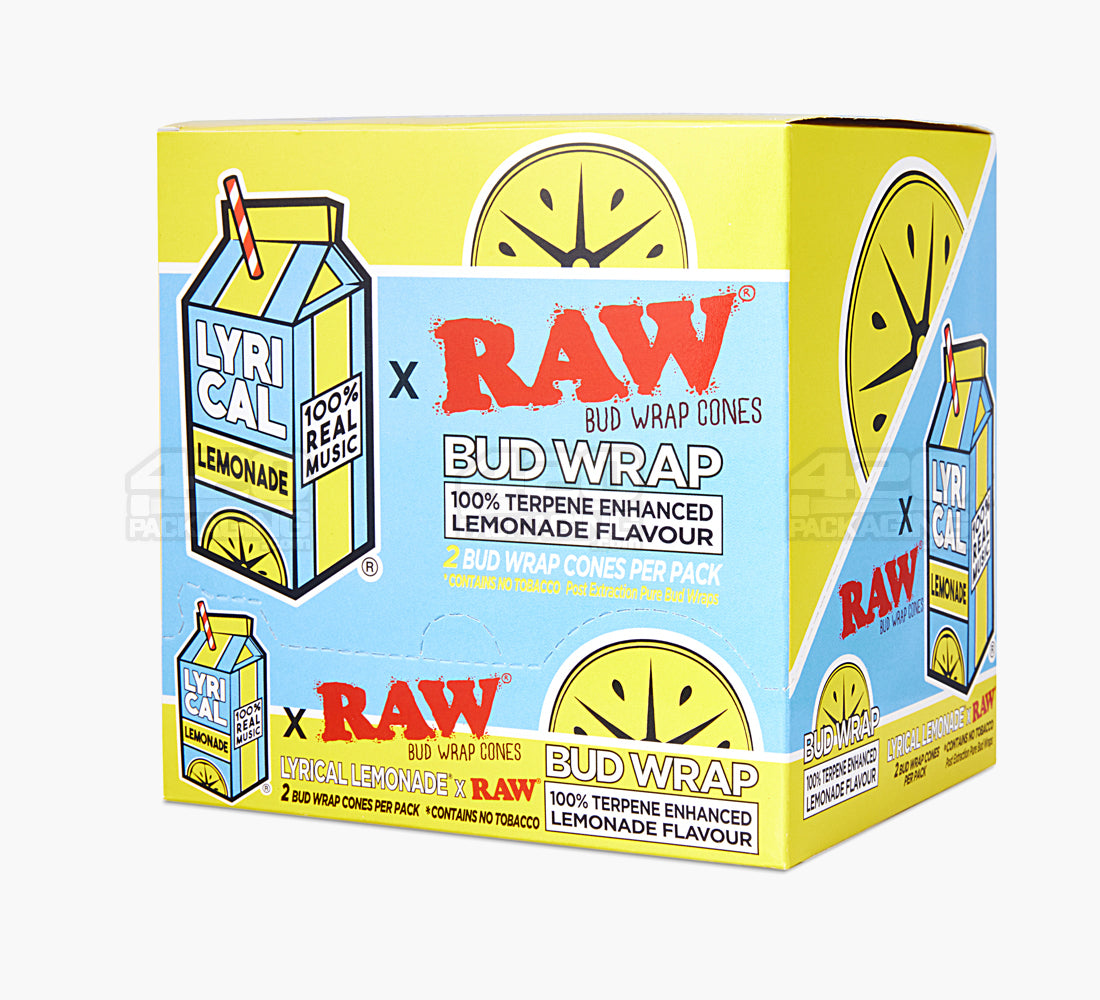 RAW x Lyrical Lemonade Terpene Organic Hemp Lemonade Blunt Wraps - 12/Box