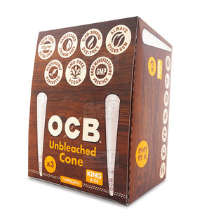 OCB King Size Pre Rolled Paper Cones Display Case - 3