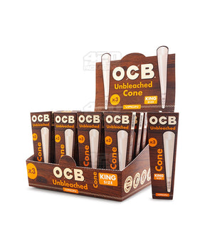 OCB King Size Pre Rolled Paper Cones Display Case - 2