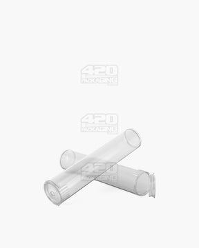 90mm Pollen Gear Child Resistant 1 1/4 Size Pop Top Transparent Clear Plastic Pre-Roll Tubes 1000/Box - 8