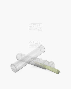 90mm Pollen Gear Child Resistant 1 1/4 Size Pop Top Transparent Clear Plastic Pre-Roll Tubes 1000/Box - 9