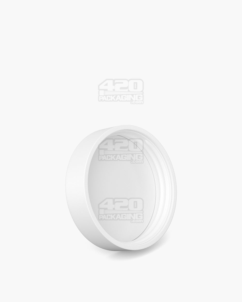 48mm Pollen Gear Flush V2 Push and Turn Child Resistant Plastic Universal Caps w/ PE Foam Liner - Matte White - 120/Box