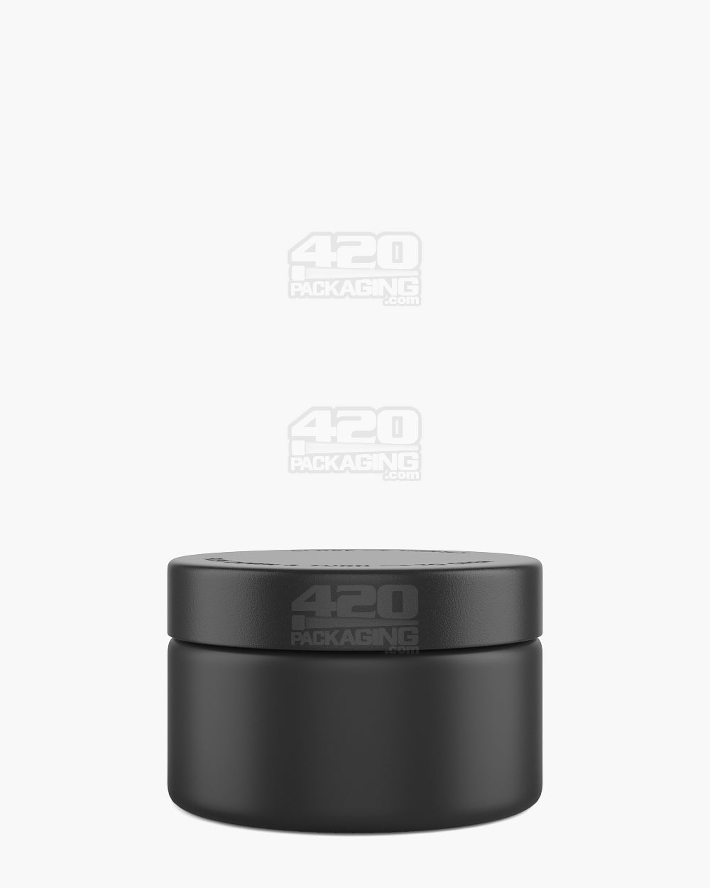 4oz Pollen Gear Kolossus Straight Sided 62mm Matte Black Glass Jars 30/Box - 5