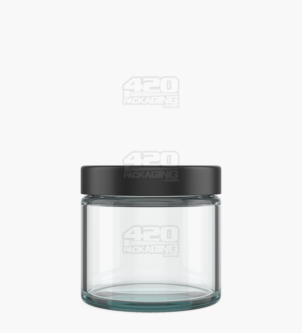 6.4oz Pollen Gear Kolossus Straight Sided 66mm Clear Glass Jars 60/Box