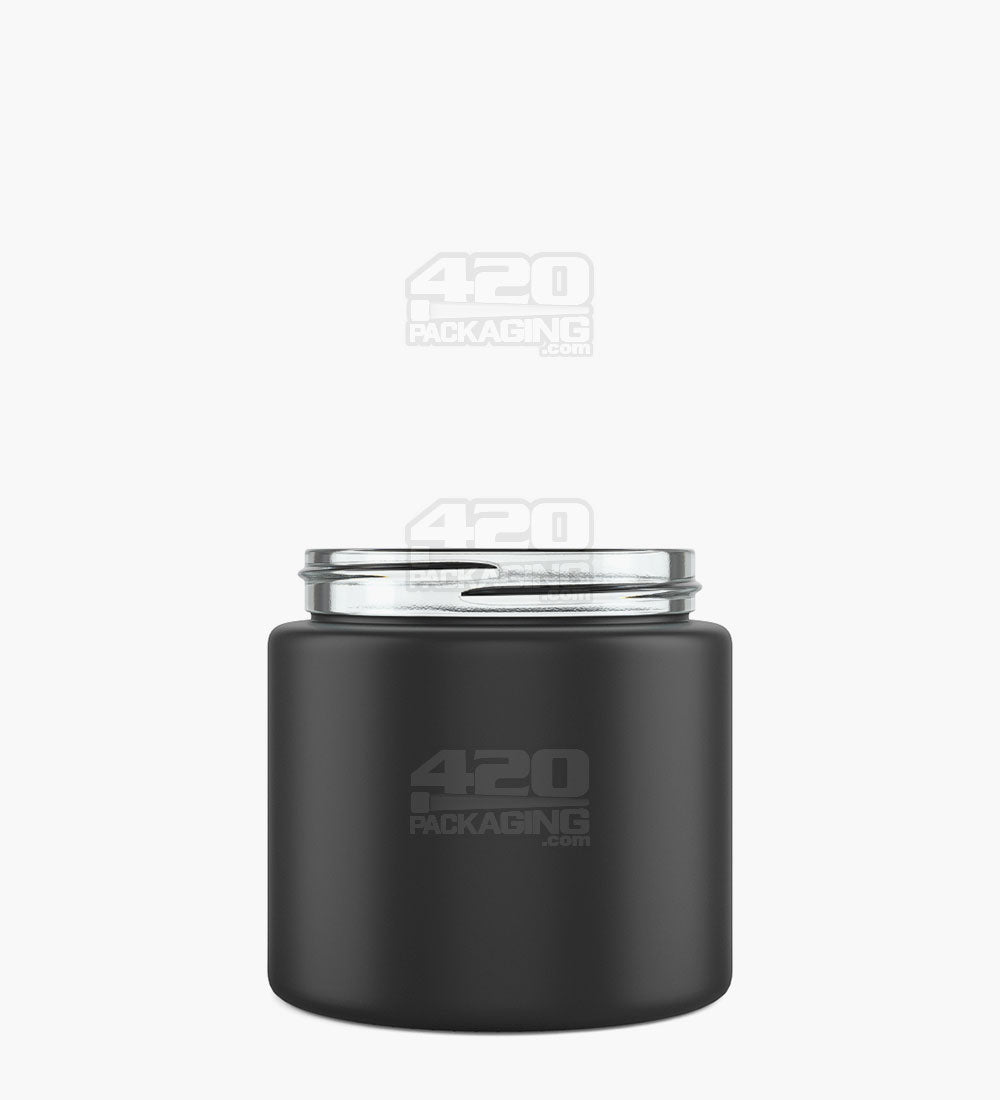 6oz Pollen Gear Kolossus Straight Sided 66mm Matte Black Glass Jars 60/Box