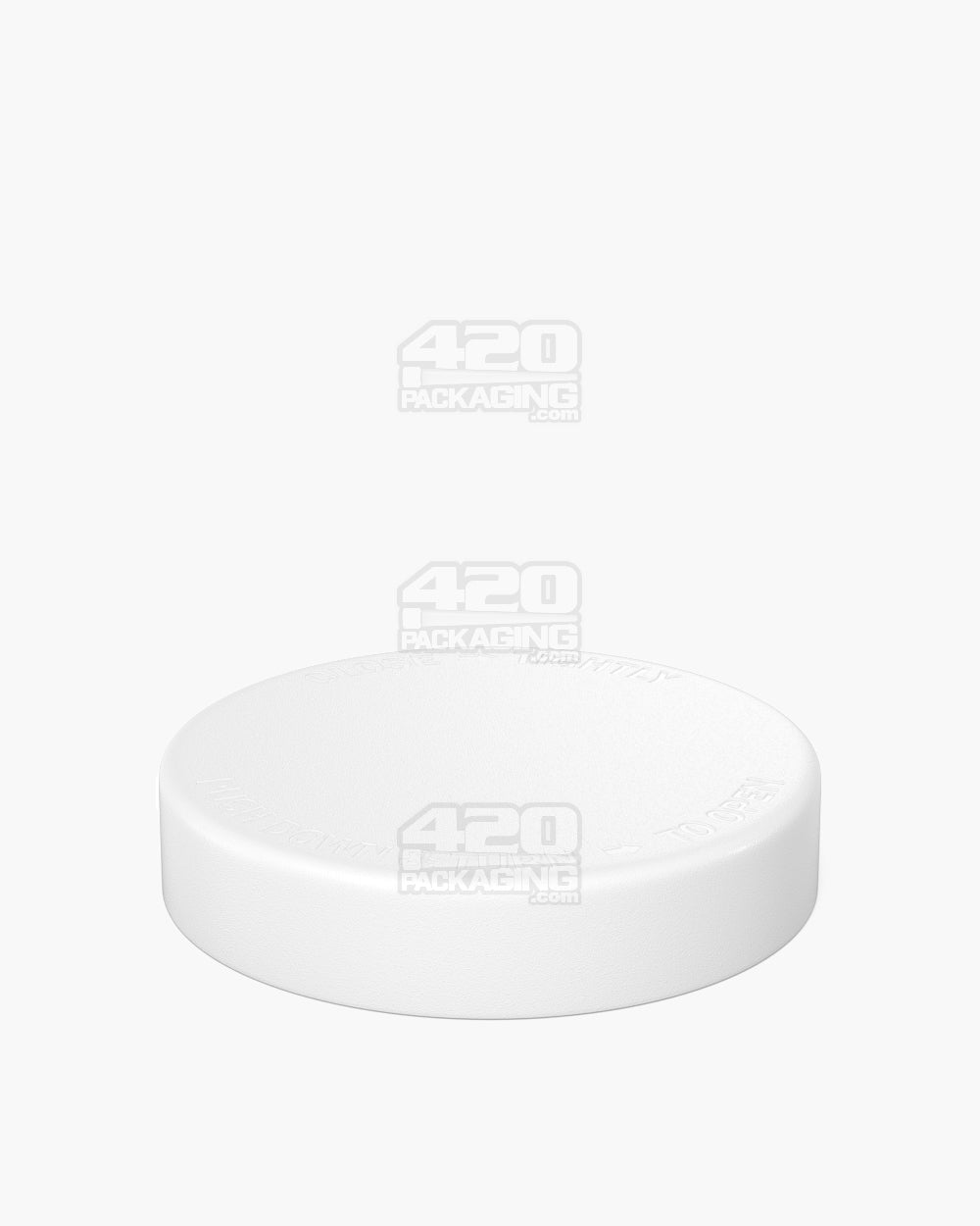 66mm Pollen Gear Kolossus Smooth Push and Turn Child Resistant Plastic Caps With PE Foam Liner - Matte White - 540/Box
