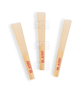 RAW 70mm Classic Single Sized Pre Rolled Unbleached Cones 500/Box - 4