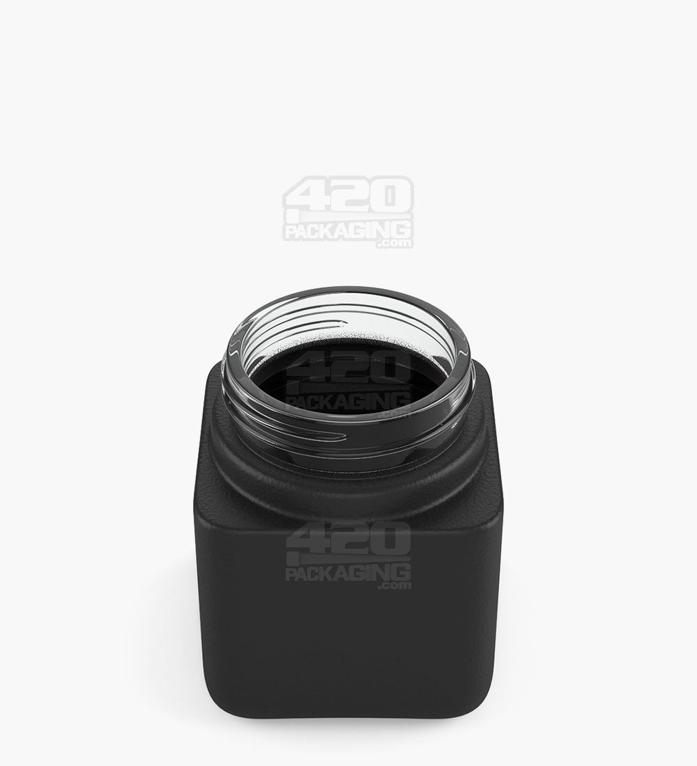 3oz Square Black Glass Jars 80/Box