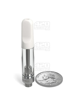 CCELL TH2 - SE Glass Vape Cartridge 1ml w/ Snap Fit White Ceramic Mouthpiece Connection 100/Box - 9