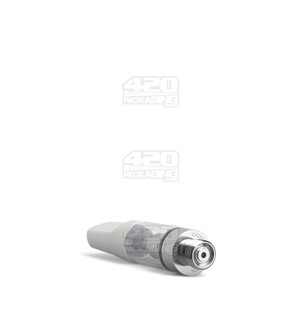 CCELL TH2 - SE Glass Vape Cartridge 0.5ml w/ Snap Fit White Ceramic Mouthpiece Connection 100/Box - 3