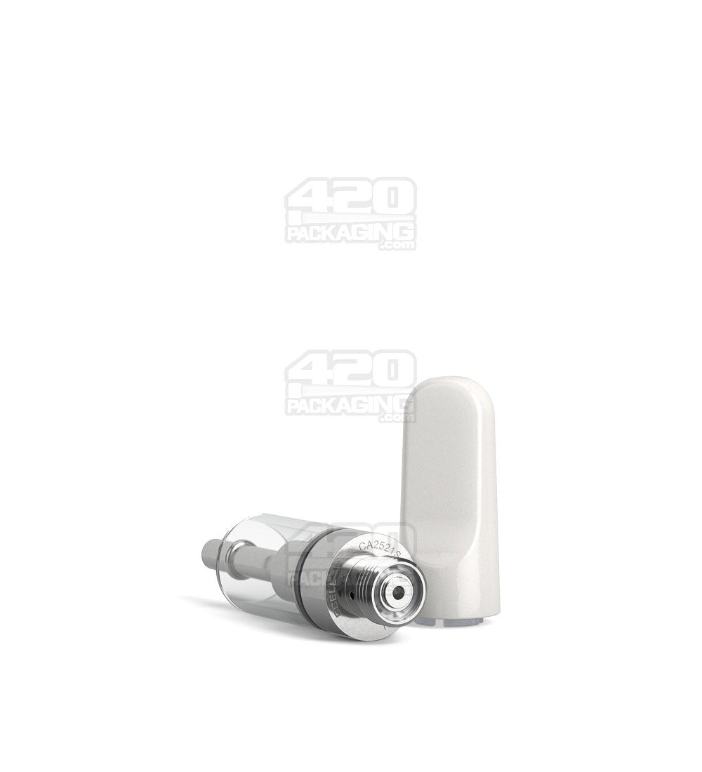 CCELL TH2 - SE Glass Vape Cartridge 0.5ml w/ Snap Fit White Ceramic Mouthpiece Connection 100/Box - 7