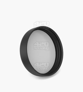68mm Pollen Gear LoPro Push and Turn Child Resistant Plastic Round Caps w/ Foam Liner - Matte Black - 72/Box
