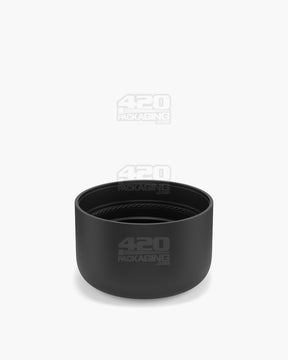 52mm Pollen Gear HiLine Smooth Push and Turn Child Resistant Plastic Dome Round Caps w/ 3-Layer Liner - Matte Black - 72/Box