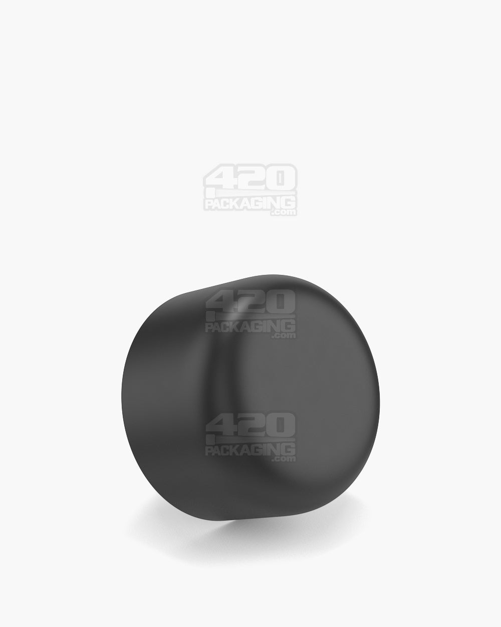 52mm Pollen Gear HiLine Smooth Push and Turn Child Resistant Plastic Dome Round Caps - Matte Black - 72/Box